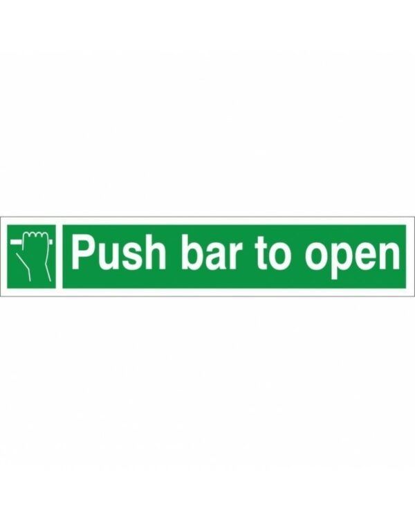 Push Bar To Open Instruction Sign – Unifire & Security